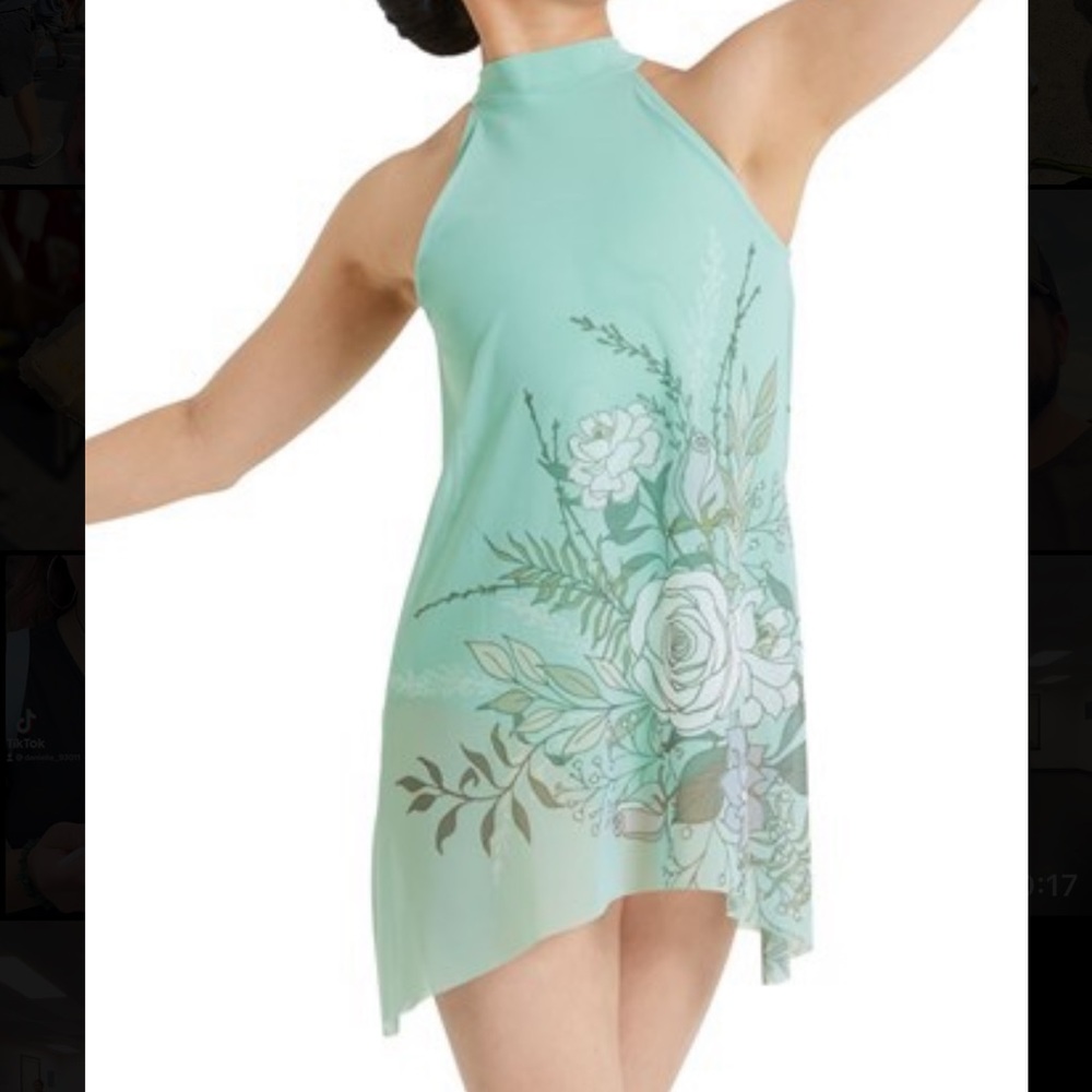 NEW Dance Costume. Weissmans. Never worn. Includes rhinestone hair clip